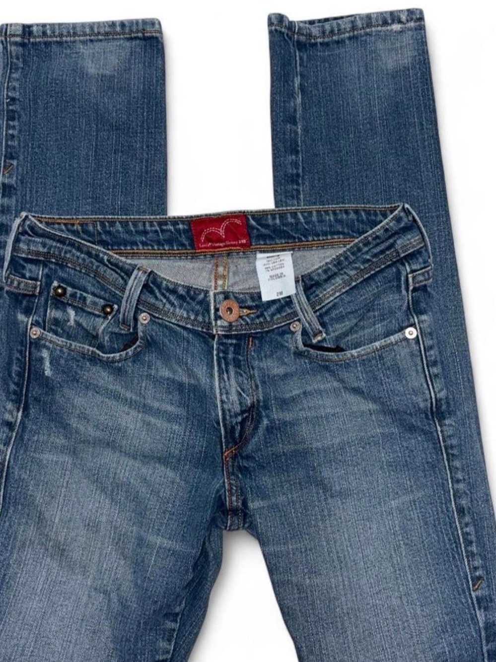 Vintage Levi's Women's Skinny Jeans in Faded Blue